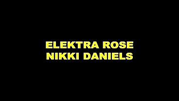 Nikki Daniels Fingers and Eats Elektra Rose Shaved Pussy in Lingerie