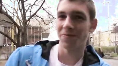 Czech Hunter takes on two big cocks in a public place for the first time!