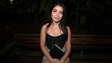Picking Colombian Teen At Night