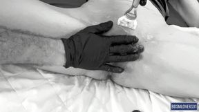 Broken Leg Princess Getting Her Pussy Shaved