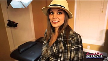 Livia Petite Brunette Audition Sloopy Deepthroat Passionate Heat!