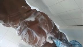 Showering Black Ebony African american Homemade Amateur Milf