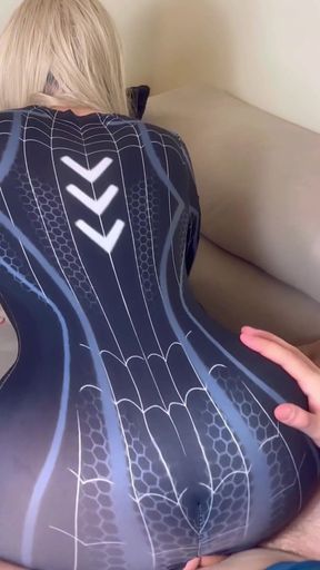 Busty Spider Girl Will Not Resist. She Wants Her Pussy Full of Cum. She Will Ride Hard Until Creampie