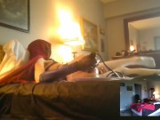 Cloaked Twink Preps To Take Massive BD Sveinn Dildo