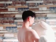 NAKE BOY DANCES WITH A BEAR