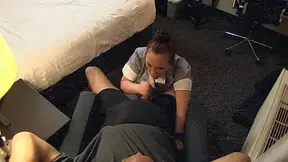 Hotel Maid’s Handjob and Blowjob Foreplay Session