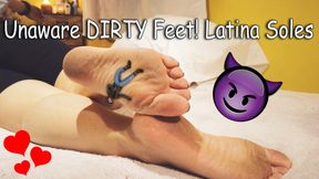 Giantess Daisy Crushes Tiny Groot Man in Rainbow Sandals, Crush Fetish with Dirty Soles, Latina Tramples Tiny Man