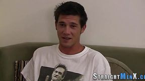 Twink shoots hot load in straight porn