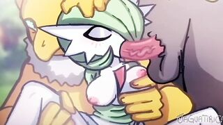 pokemon Gardevoir and 2 other men