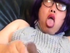 Asian Sissy Jerking off in VKS Sweater