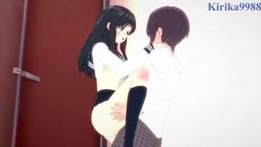 Steamy Encounter in the Restroom: Akebi's Sailor Uniform Adventure - Featuring Kirika9988