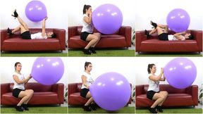 Sensual Balloon Fetish Experience: Petra Blows Up and Deflates a Balloon on Her Face (HD quality)