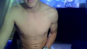 sexy boy stroking and cumming