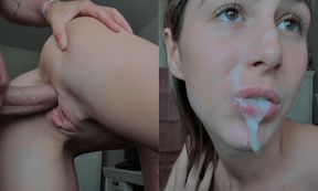 Passionate Fuck In Doggy That Ends with an Oral Creampie