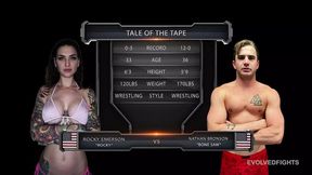 Rocky yields to brute masculinity - Nathan subdues and dominates Rocky
