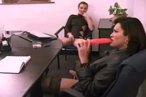 Office Fetisthis guyd 3some
