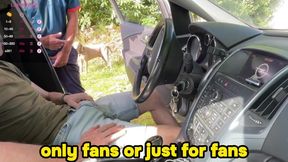 At a place where people pick up men, I expose myself in my car.