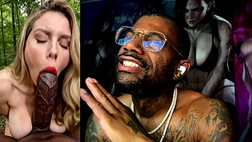 Beautiful White Girl Deepthroating Thick BBC, AI Generated