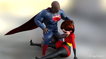 The Incredibles Helen Parr Anal Fucked by Black Superman Parody
