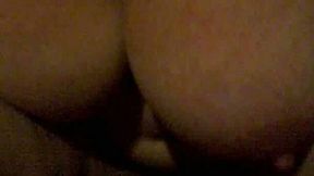 Steamy fucking my big tittied BBW wife on squats in mish pose