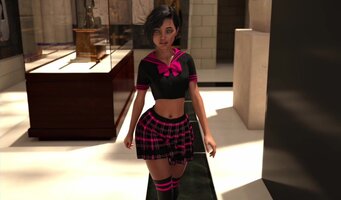 Maayon Plays' Futanari Fantasy: Creampie After Sloppy Blowjob in The Museum