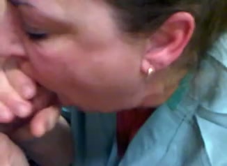 Mature married nurse gives me blowjob at her office