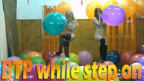 Blow to pop while step on