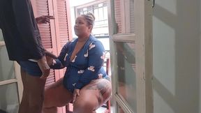 transamos na sacada do hotel em sao paulo