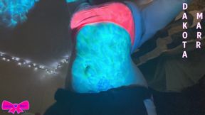 Dakota Marr Boobs and Belly Moving in Fun Lighting