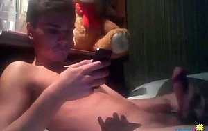 Cute twink masturbating on webcam