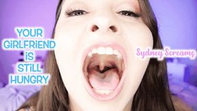 Your Girlfriend is Still Hungry - A same size vore scene featuring: vore digestion, femdom pov, burping, vore chat, and gaining weight - 720 WMV