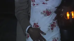 Stunner with bushy afro gets intense BBC ebony in the dark of the night