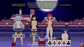 Strip Poker with Aqua, Mari &amp_ Noire Gets Out of Hand&mdash_Ends in a Heated Show