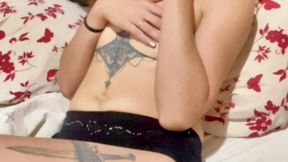 Morning Bed Smoke - Topless First Cig of the Day with Coughs