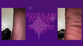 Foot Slave Cleaning Ebony Giantess Feet