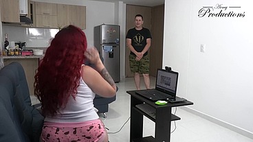 Sex with her stepbrother during a webcam