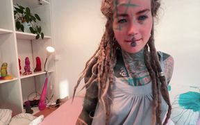 Sexy Dreadhead Tattooed Girl Get Fucked and Covered with Cum in Private