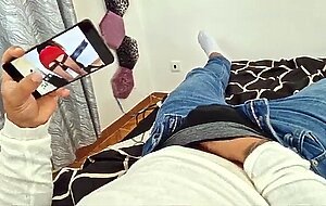 My stepmom catches me masturbating with her photos. unexpected ending