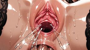 Close-up of the Blond Guy's Little Pussy and Dick. Hentai Porn Animation.