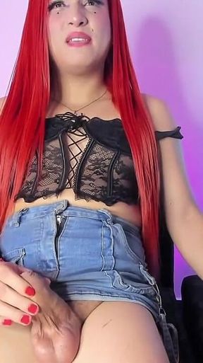 Aline Paints Her Fingernails Red