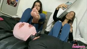 Loser cleaning our sneakers with i tongue by Sabryna and Bruna # 1080HD