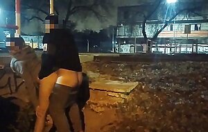 girl flashing naked in the street fucking in public voyeurs and caught by the police
