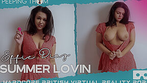 Effie Diaz In Summer Lovin; Amatuer British Brunette With Big Tits Solo Masturbation