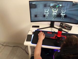 fucked with a male behind his friend's back whilst this chab was playing computer