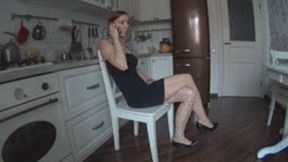 TOE TAPPING AND TALKING ON THE PHONE