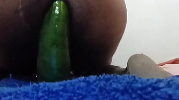 Cucumber anal ride 2