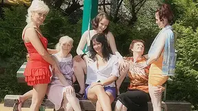 Six Horny Old And Legal-age Lesbians Have A Dirty Wet Picnic - MatureNL