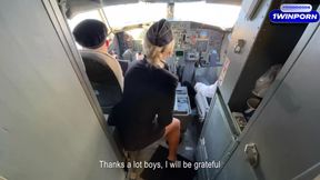 Flight Attendant Newbee Pleases Both Pilots in Cockpit