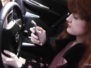 Thsi black chap gets to pummel redhead Abby Rain and feed her his load