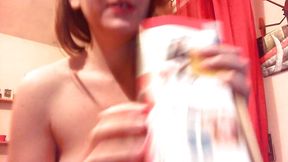 Nicoletta sees you masturbating and humiliates you as you jerk off on beautiful models! Wanker!